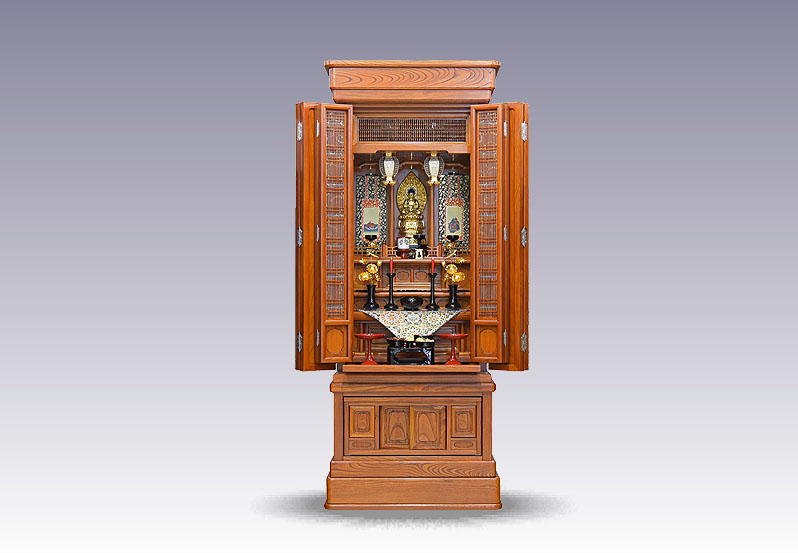2022新商品 [店頭展示品] 仏壇 童 幅665×奥行500×高さ1364 唐木仏壇 欅